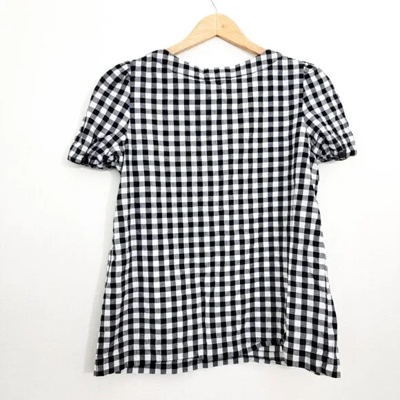 Sezane Octavia Blouse in Gingham 38 6 - Picture 6 of 9